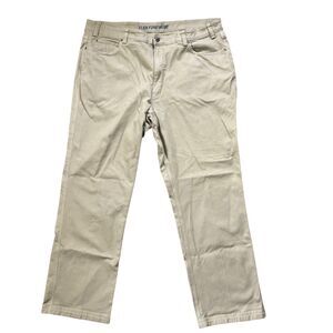 Duluth Trading Co Flex Fire Hose Relaxed Fit Khaki Pants Men's 44x32 Utility